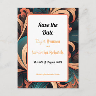 Cartão Postal Vintage Retro Floral