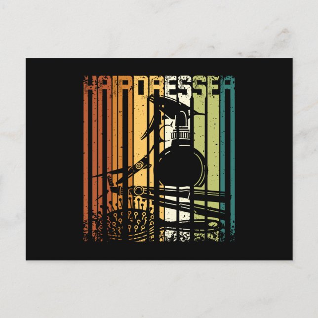 Cartão Postal Vintage Retro Hairdresser (Frente)