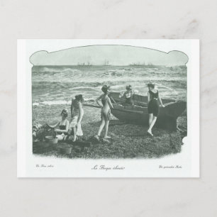 Cartão Postal Vintage Retro Mulheres Vitorianas Francesas