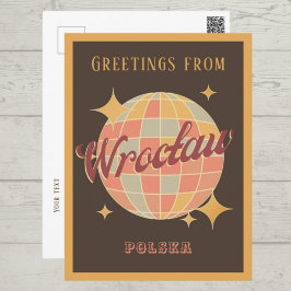Cartão postal Vintage Retro Polônia da Cidade Wroc