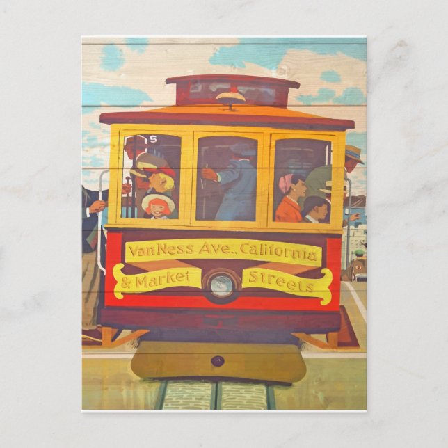 Cartão Postal Vintage Retro San Francisco Viagem Turismo (Frente)