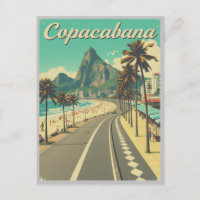 Vintage Retro Viagem - Praia de Copacabana