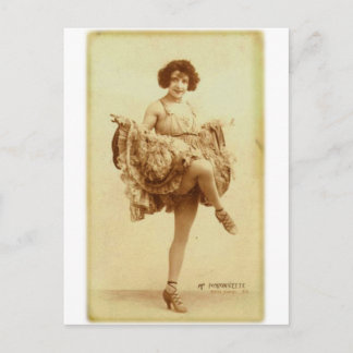 Cartão Postal Vintage Retro Women Francês Can-Can Dancer Mulher