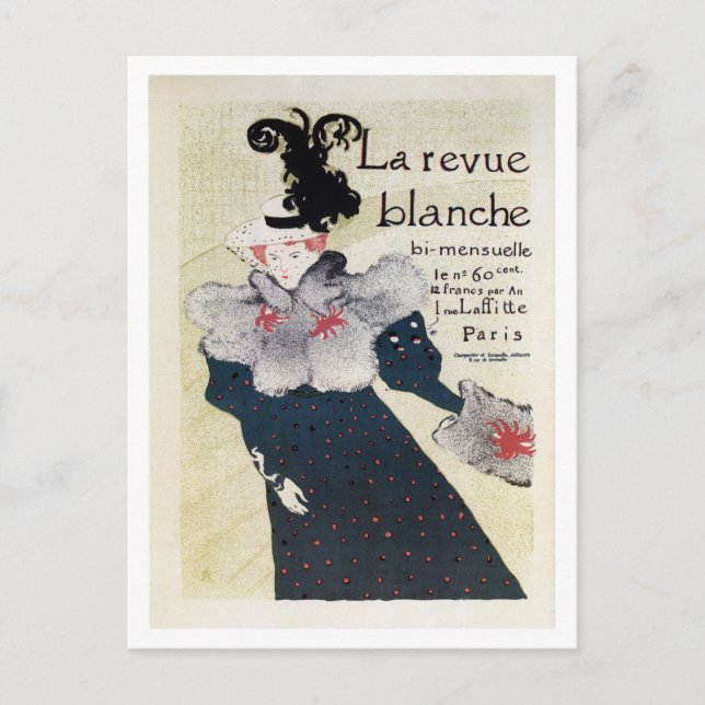 Cartão Postal Vintage revista literária francesa (Frente)