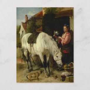 Cartão Postal Vintage Richard Ansdell A Filha Dos Jardineiros