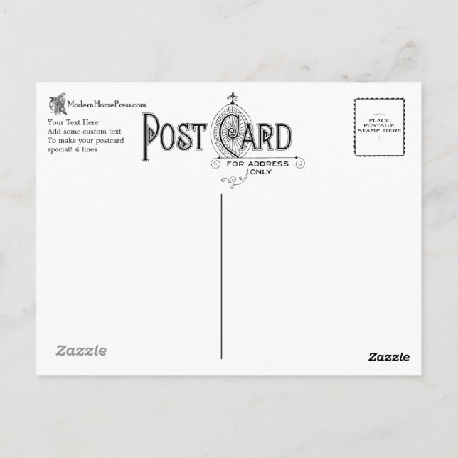 Cartão postal Vintage - Rico "C" (Verso)