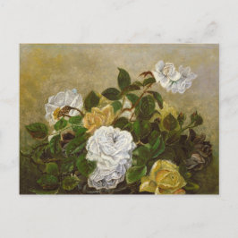 Cartão Postal Vintage Robert Duncanson "A Vida Estática" com Ros