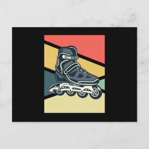 Cartão Postal Vintage Rollerblading Inline Skling Roller Skates