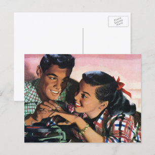 Cartão Postal Vintage Romance, Segundo grau doce apaixonado