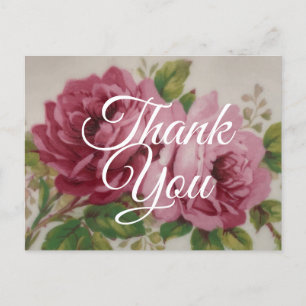 Cartão postal Vintage Rosa Elegance