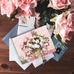 Cartão Postal Vintage Rosa num vaso, Van Gogh<br><div class="desc">Vincent Van Gogh ainda pintura de vida,  Rosas de safra em um poste-impressionismo vaso</div>