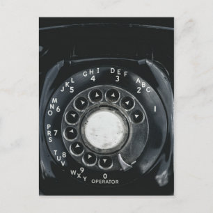 Cartão Postal Vintage Rotary Phone