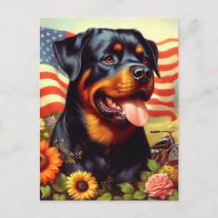 Cartão Postal Vintage Rottweiler