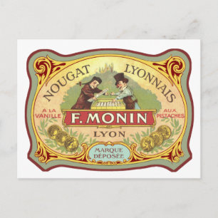 Cartão Postal Vintage - Rótulo Francês de Doces