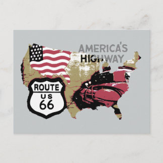 Cartão Postal Vintage Route US 66