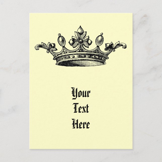 Cartão Postal Vintage Royal Crown (Frente)