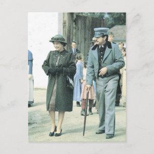 Cartão Postal Vintage Royalty, Rainha em Fort Suttor