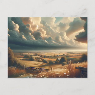Cartão Postal Vintage Rural Landscape Inspiration