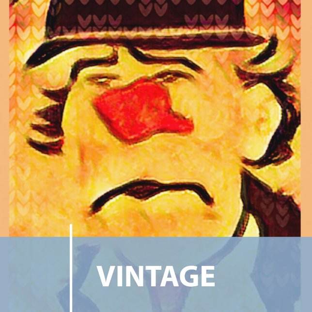 Cartão Postal Vintage Sad Clowers Personalize (Criador carregado)