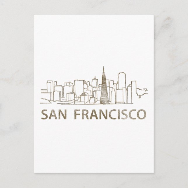 Cartão Postal Vintage San Francisco (Frente)
