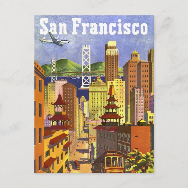 Cartão Postal Vintage San Francisco (Frente)