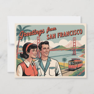 Cartão postal Vintage San Francisco Saudações de