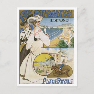 Cartão Postal Vintage San Sebastian Espanha