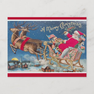 Cartão Postal Vintage Santa Claus