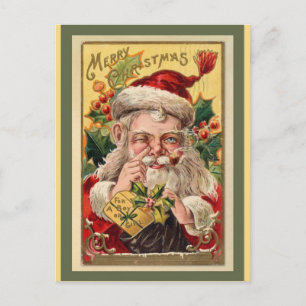 Cartão Postal Vintage Santa Claus