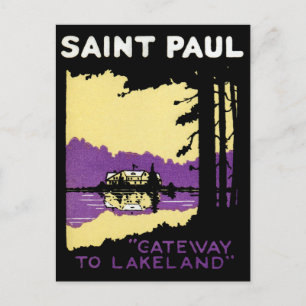 Cartão Postal Vintage Santo Paul, Minnesota
