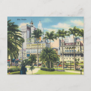 Cartão Postal Vintage São Paulo, Brasil