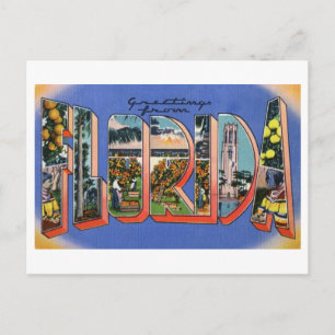 Cartão Postal Vintage Saudações da Flórida