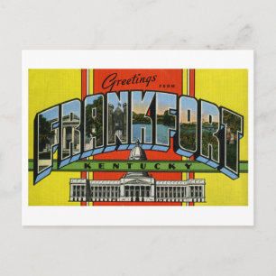 Cartão Postal Vintage Saudações de Frankfort, Kentucky