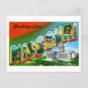 Cartão Postal Vintage Saudações do Missouri