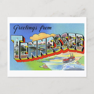 Cartão Postal Vintage Saudações do Tennessee