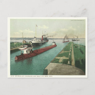 Cartão Postal Vintage Sault Ste. Marie