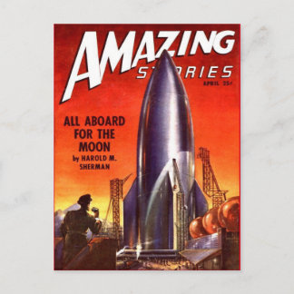 Cartão Postal Vintage Sci Fi art