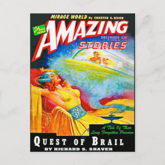 Cartão Postal Vintage Sci Fi art