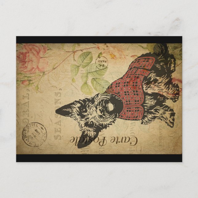 Cartão Postal Vintage Scottie (Frente)