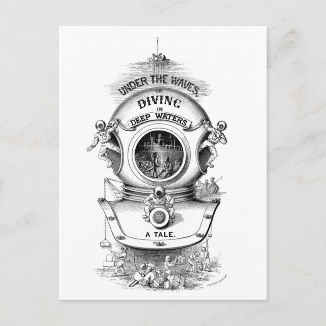 Cartão Postal Vintage SCUBA (Frente)