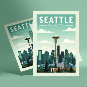 Cartão Postal Vintage Seattle