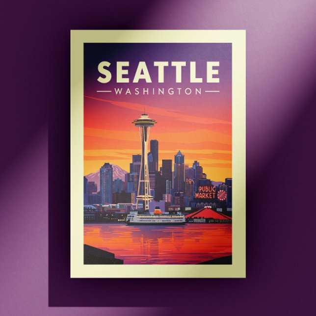 Cartão Postal Vintage Seattle Washington (Criador carregado)