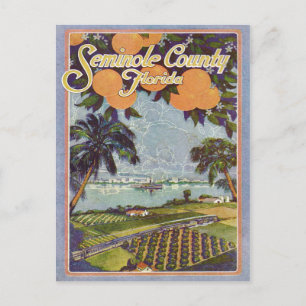 Cartão Postal Vintage Seminole County Florida
