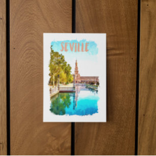 Cartão Postal Vintage Sevilla Espanha Andalucia