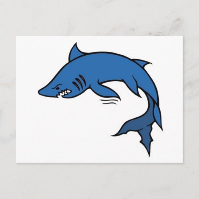 Cartão Postal Vintage Shark Tattoo Art (Frente)