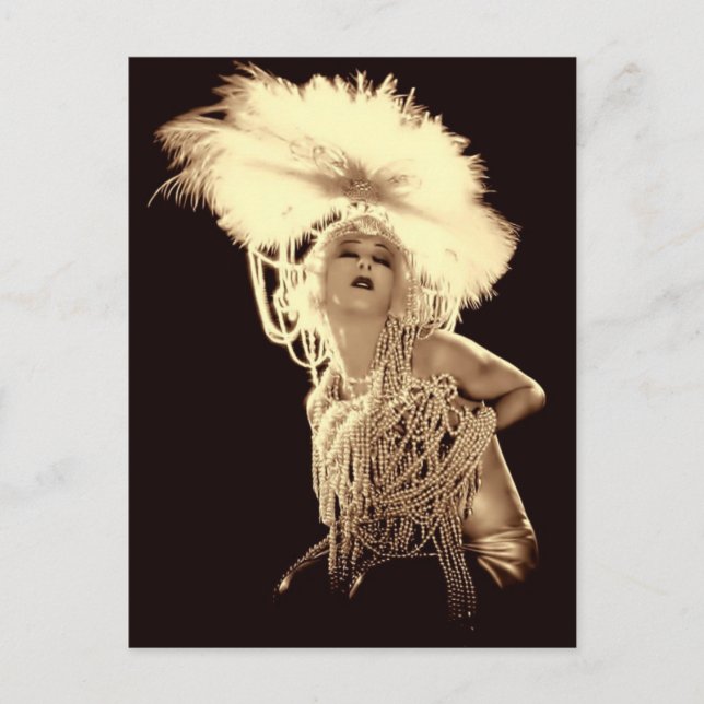 Cartão Postal Vintage Showgirl (Frente)
