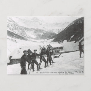 Cartão Postal Vintage Ski, Pic de Roche