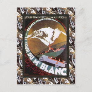 Cartão Postal Vintage Ski Poster, França, Tour de Mt Blanc