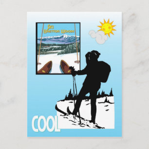 Cartão Postal Vintage Ski Poster, Ski Bretton Woods