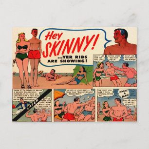 Cartão Postal Vintage Skinny Cara Mail Order Advertiment